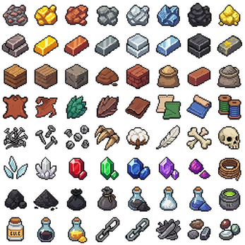 1,000+ RPG Icons Pixel Art Pack by Seveneves.ai