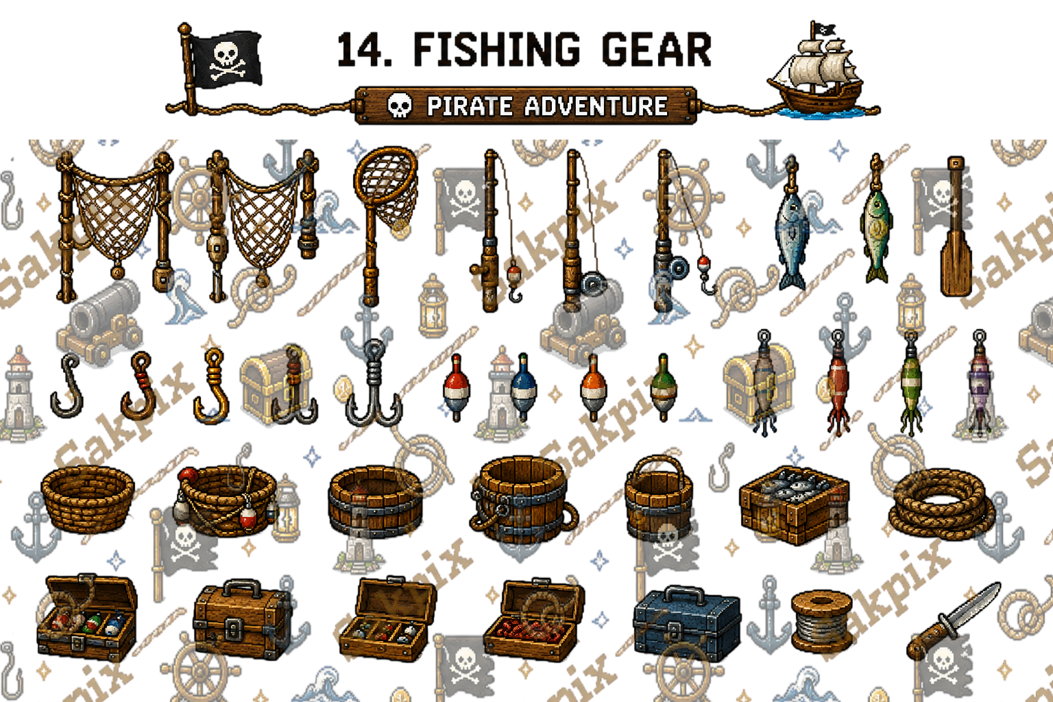 Pirate Harbor Pixel Art Pack by SakPix