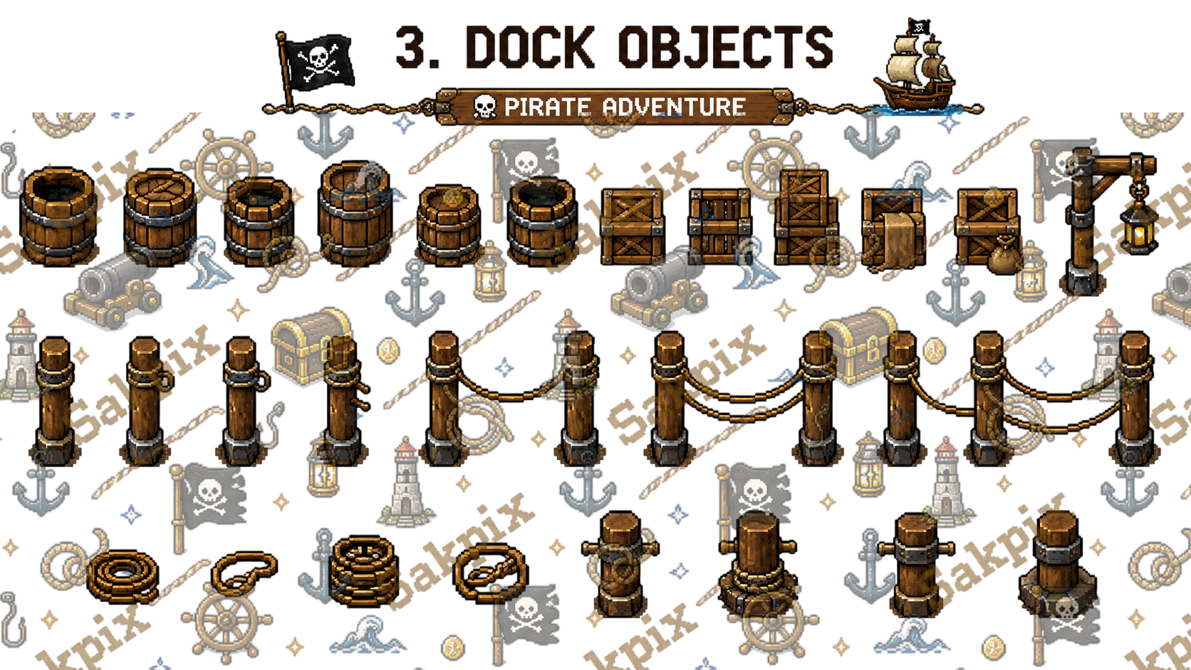 Pirate Harbor Pixel Art Pack by SakPix