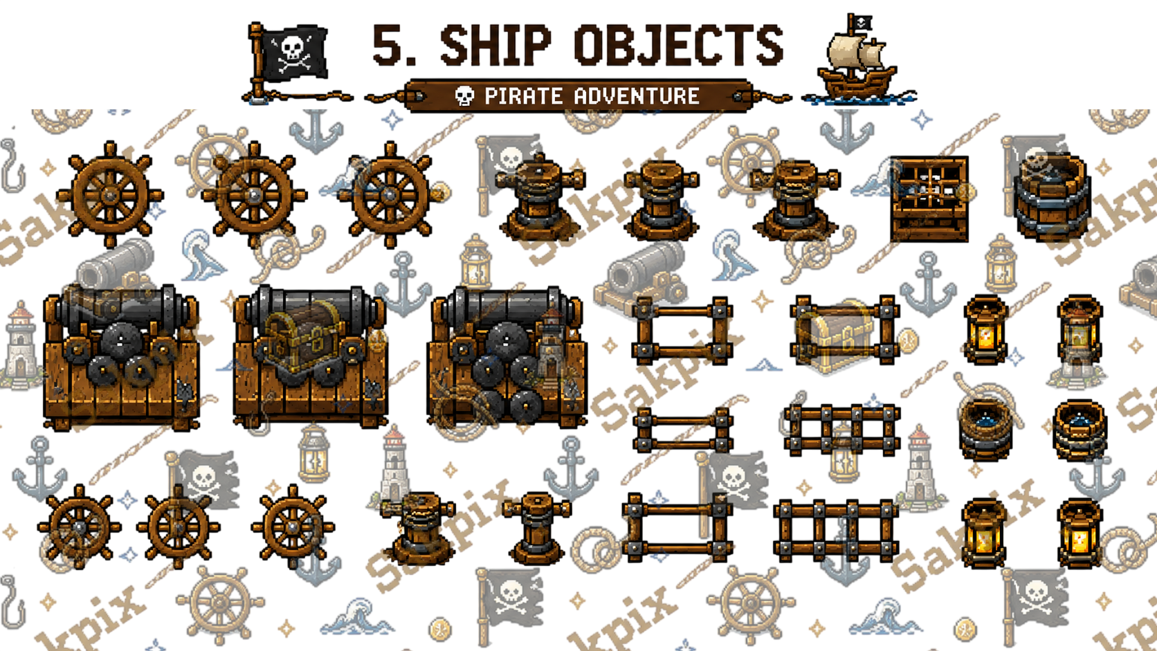 Pirate Harbor Pixel Art Pack by SakPix