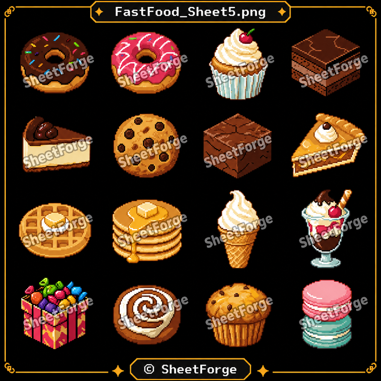 Fast Food Pixel Art Pack – Food Sprites & Restaurant Assets by Sheet ...
