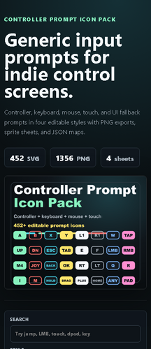 Controller Prompt Icon Pack – Input Hints, HUD Prompts & Rebinding UI ...