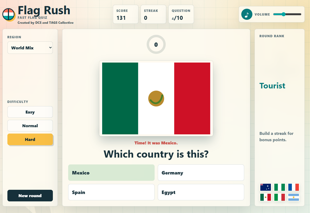 Flag Rush Game V2 by TAGSTECHCORNER