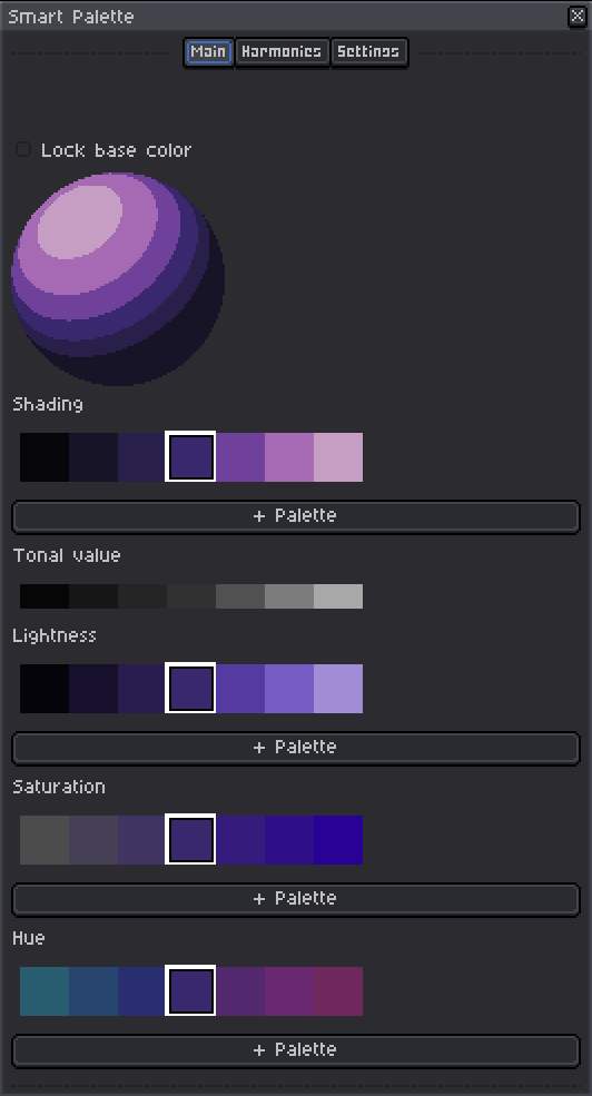 Screenshot 2 for [Aseprite] Smart Palette