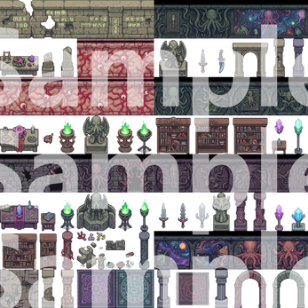 Call of Cthulhu Pixel Art Tileset by Cute SCKR