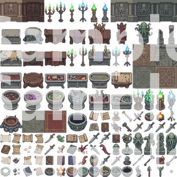 Call of Cthulhu Pixel Art Tileset by Cute SCKR