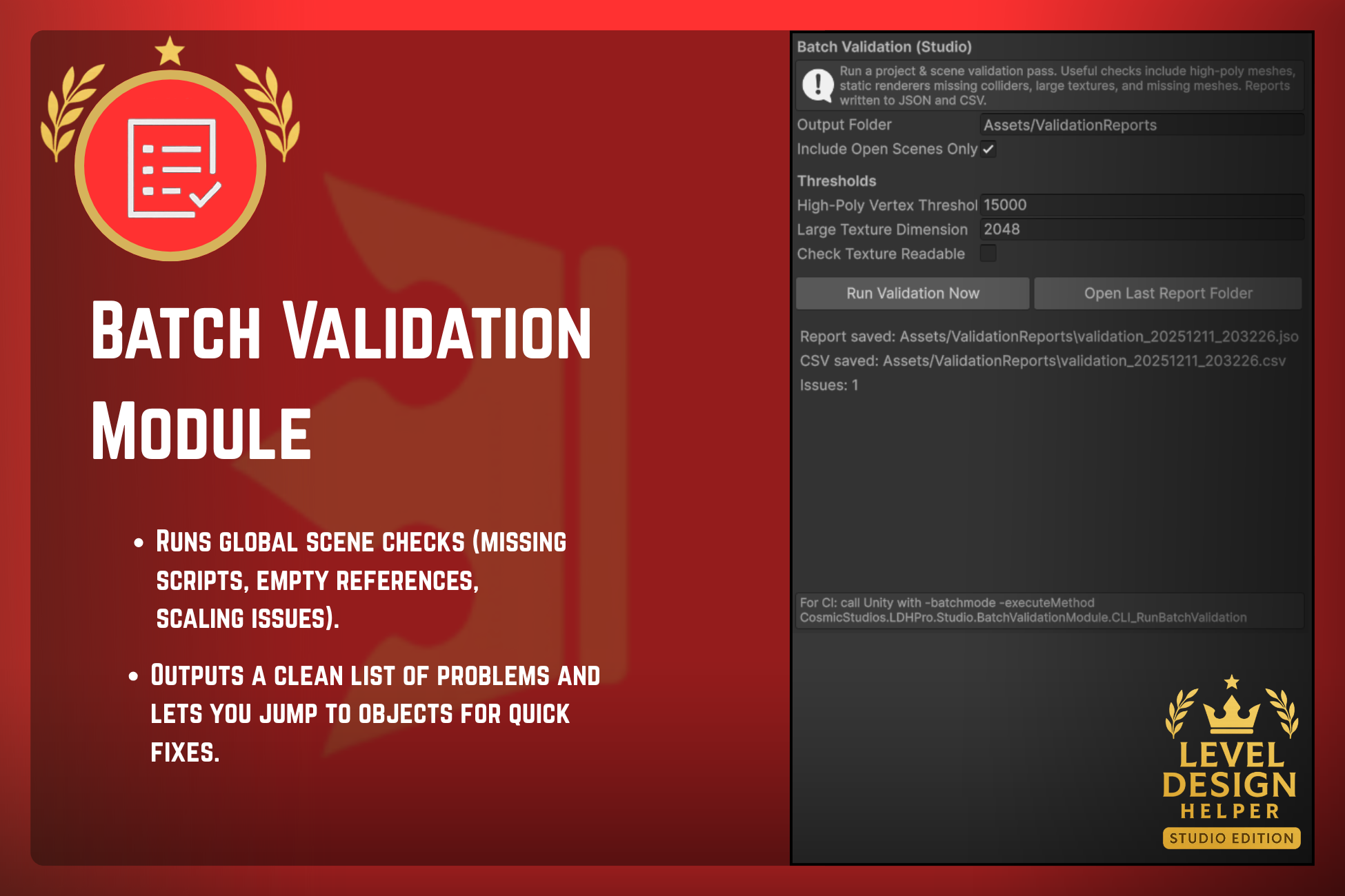 Level Design Assistant Level Design Helper — STUDIO EDITION by cosmic games