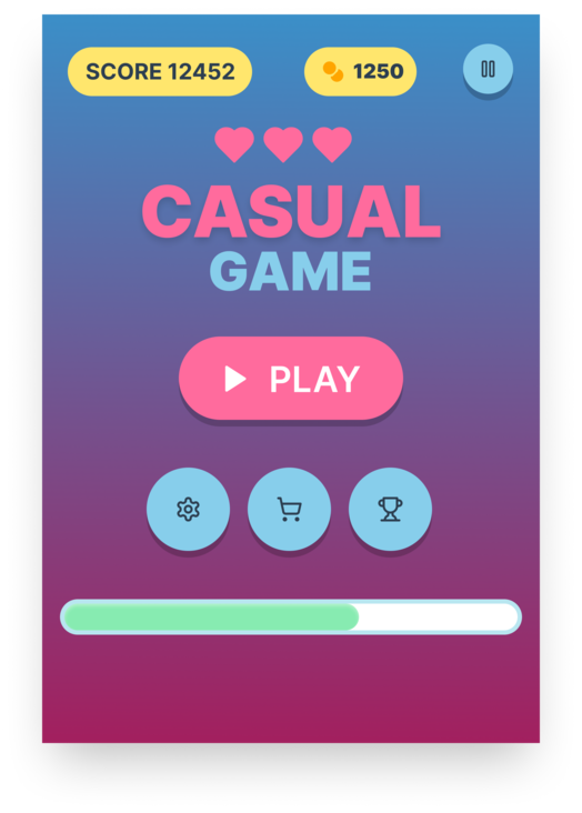Vibrant Casual Game UI Kit - Professional Figma Source by DeviStudio