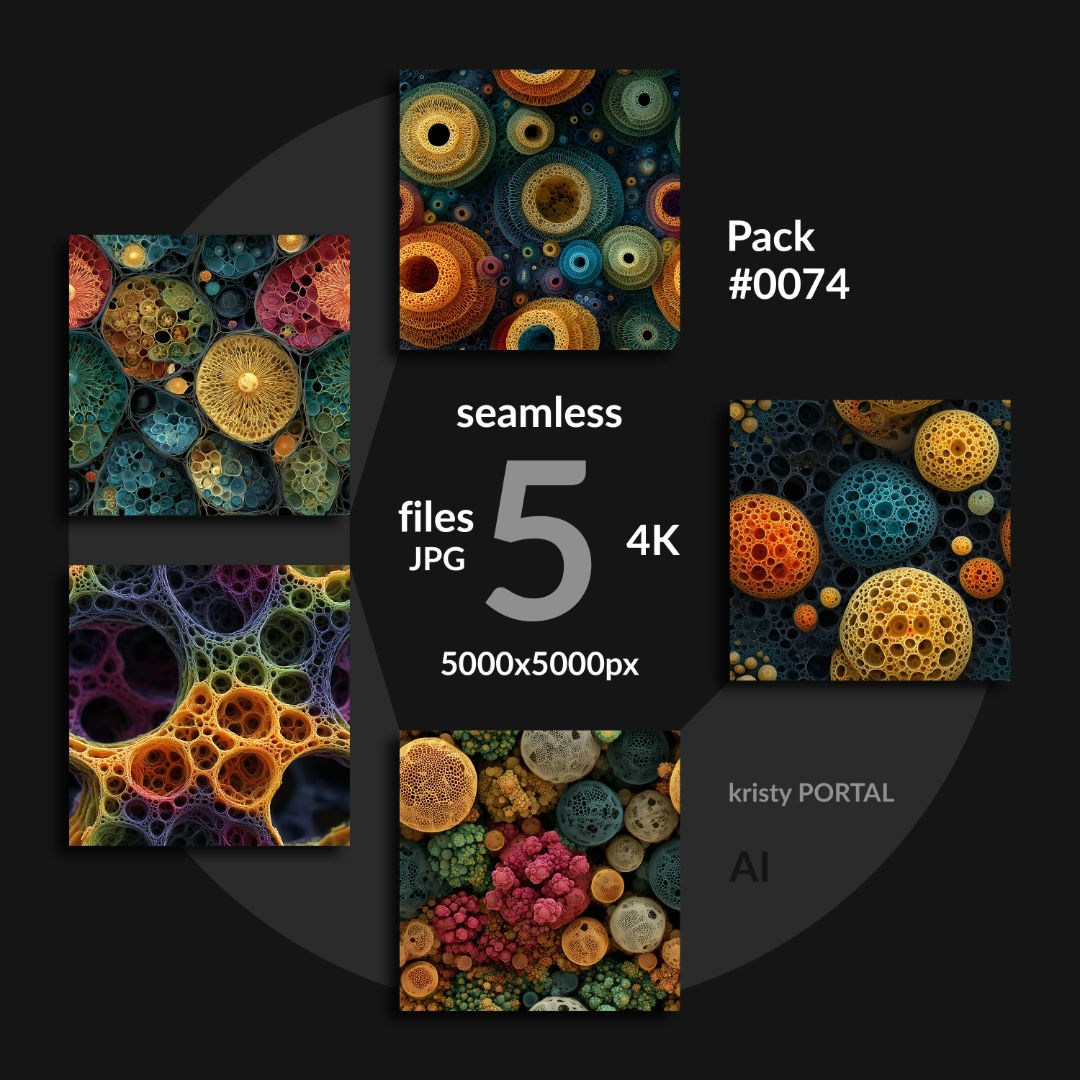 Pack #0074 - 5 Seamless Textures 4K ($5) by kristy PORTAL