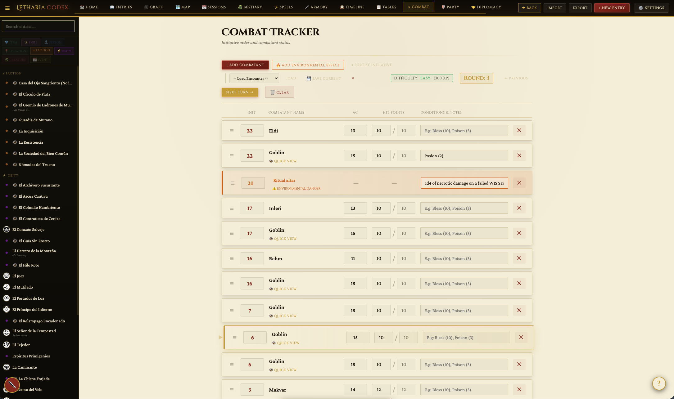 Screenshot 4 for Letharia Codex - Immersive TTRPG Campaign Manager & Wiki