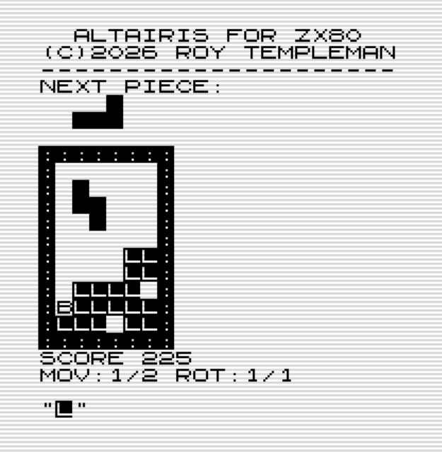 New Version 1.0 released - ALTAIRIS - Sinclair ZX80 by Loudscotsbloke