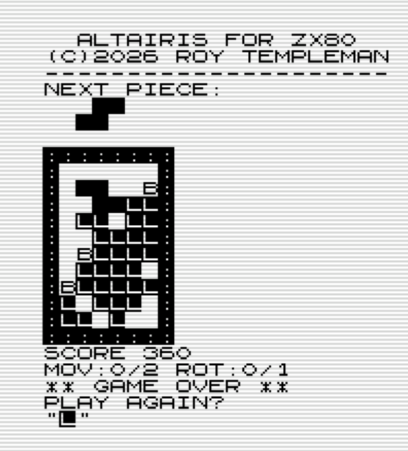 イレブンページ New Version 1.0 released - ALTAIRIS - Sinclair ZX80 by Loudscotsbloke