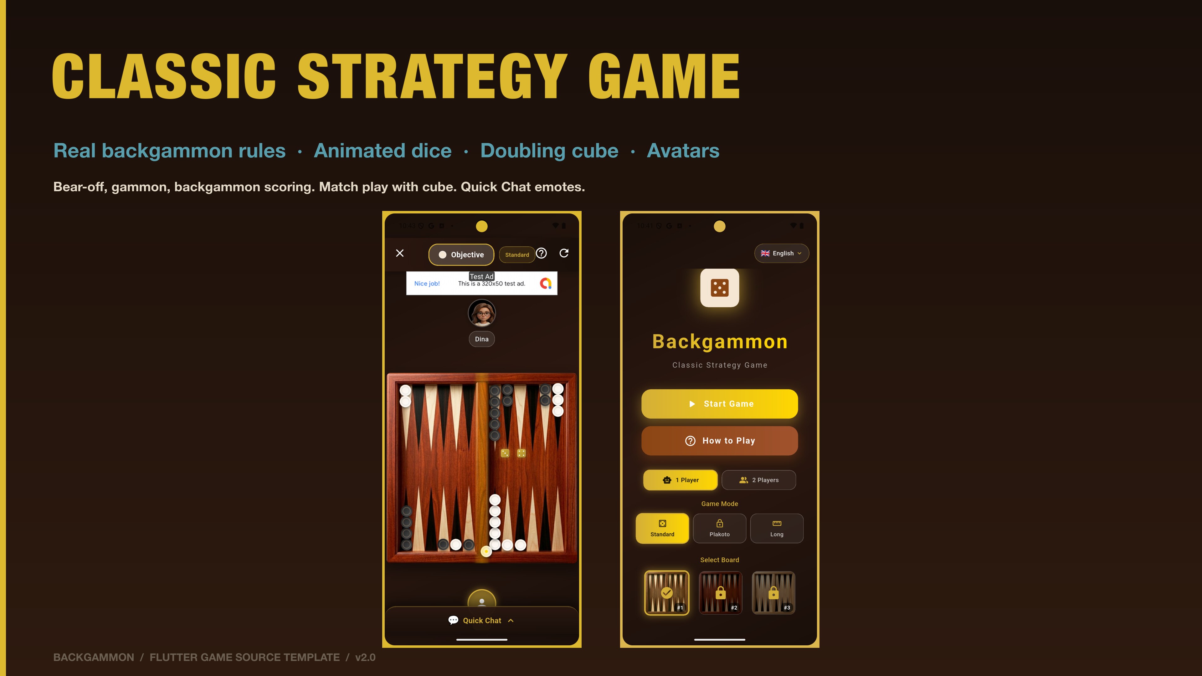 Backgammon - Flutter Source for Android & iOS (v2) by KodaMonroezz_Games