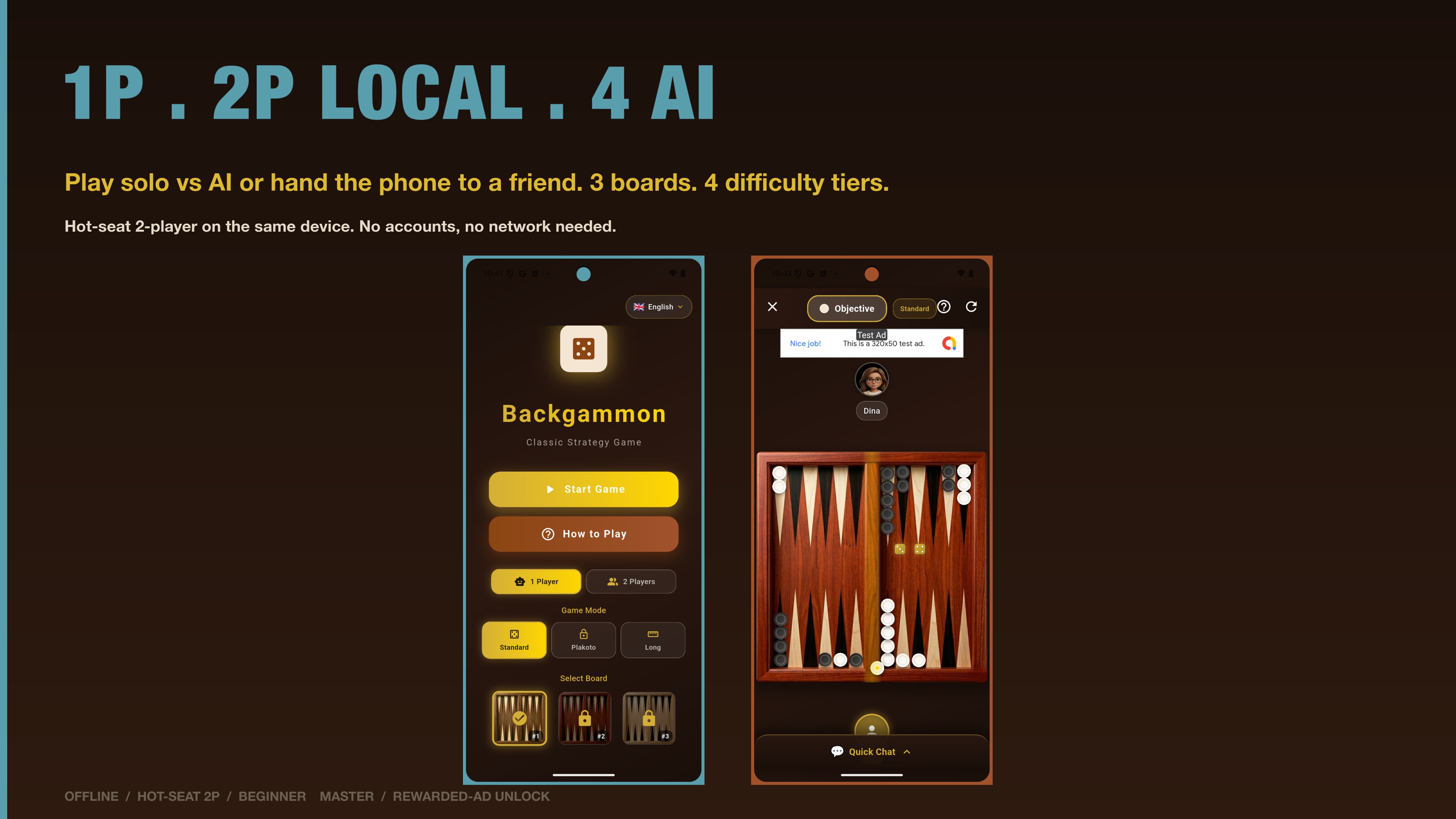 Backgammon - Flutter Source for Android & iOS (v2) by KodaMonroezz_Games