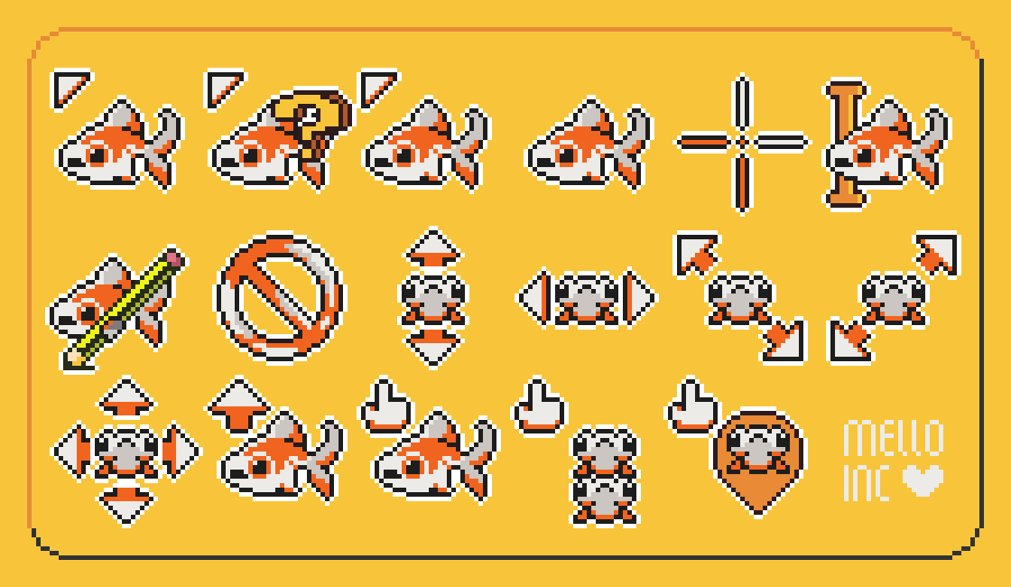 Salmon Cursor Custom Goldfish Cursor - 32px by Melloinc