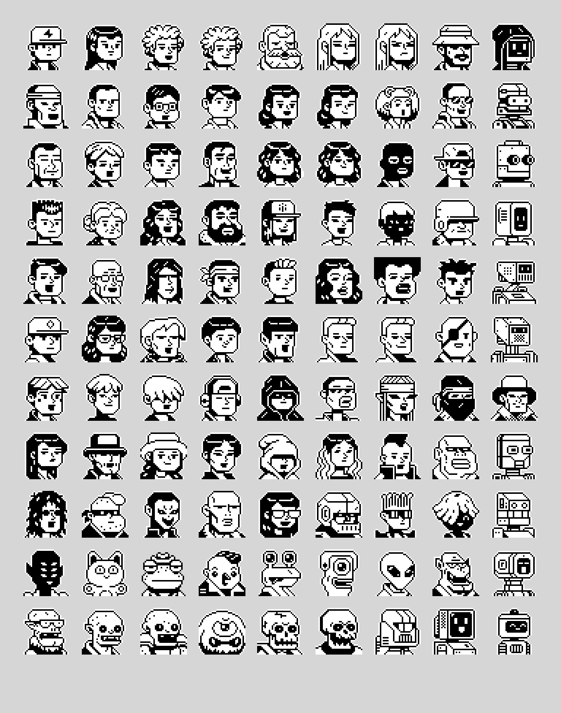 1-Bit Dialogue Portraits by piiixl