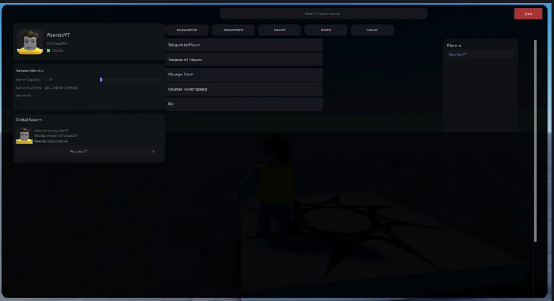 Roblox Advanced Admin Panel System by Veylo Studios