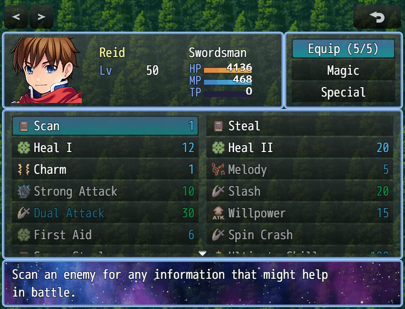 Screenshot 3 for [CGMZ] Skill Equip for RPG Maker MZ