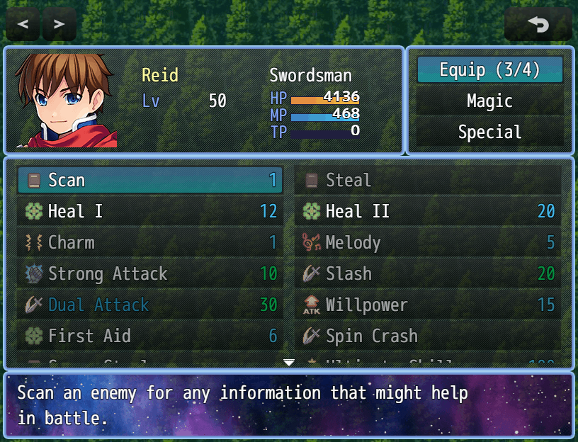 Screenshot 2 for [CGMZ] Skill Equip for RPG Maker MZ