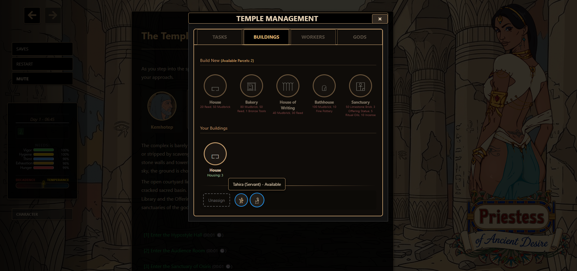 Screenshot 3 for Priestess of Ancient Desire