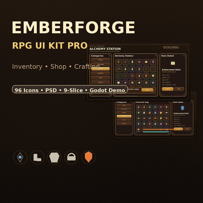 Emberforge RPG UI Kit Pro by Nexa Visuals