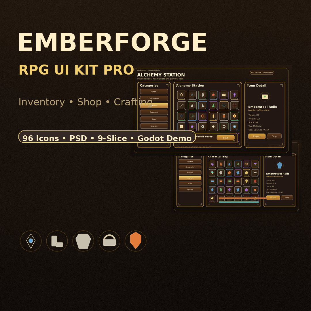 Emberforge RPG UI Kit Pro by Nexa Visuals