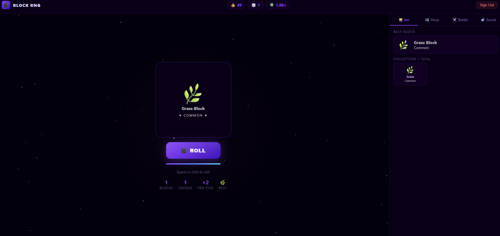 Block Rng Game Block RNG V1.0 by LoomeOwner