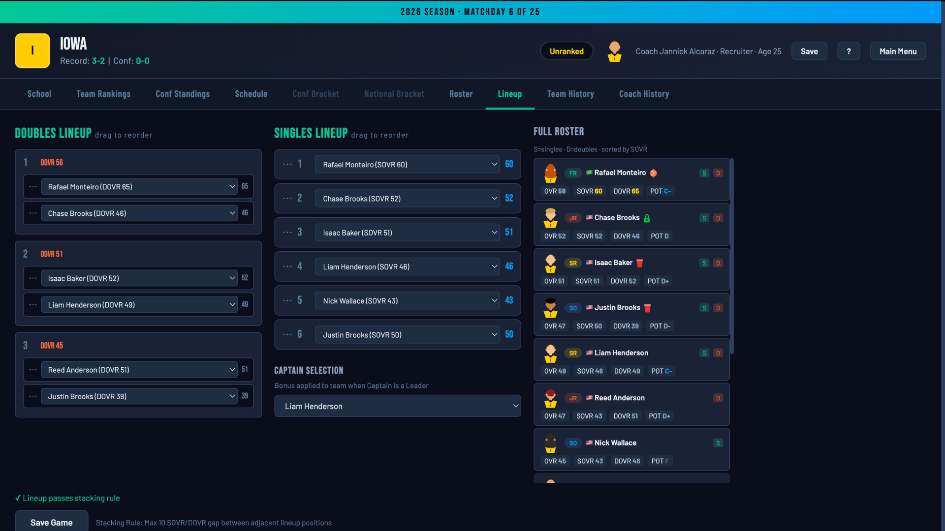 Screenshot 2 for Swing Dynasty: College Tennis