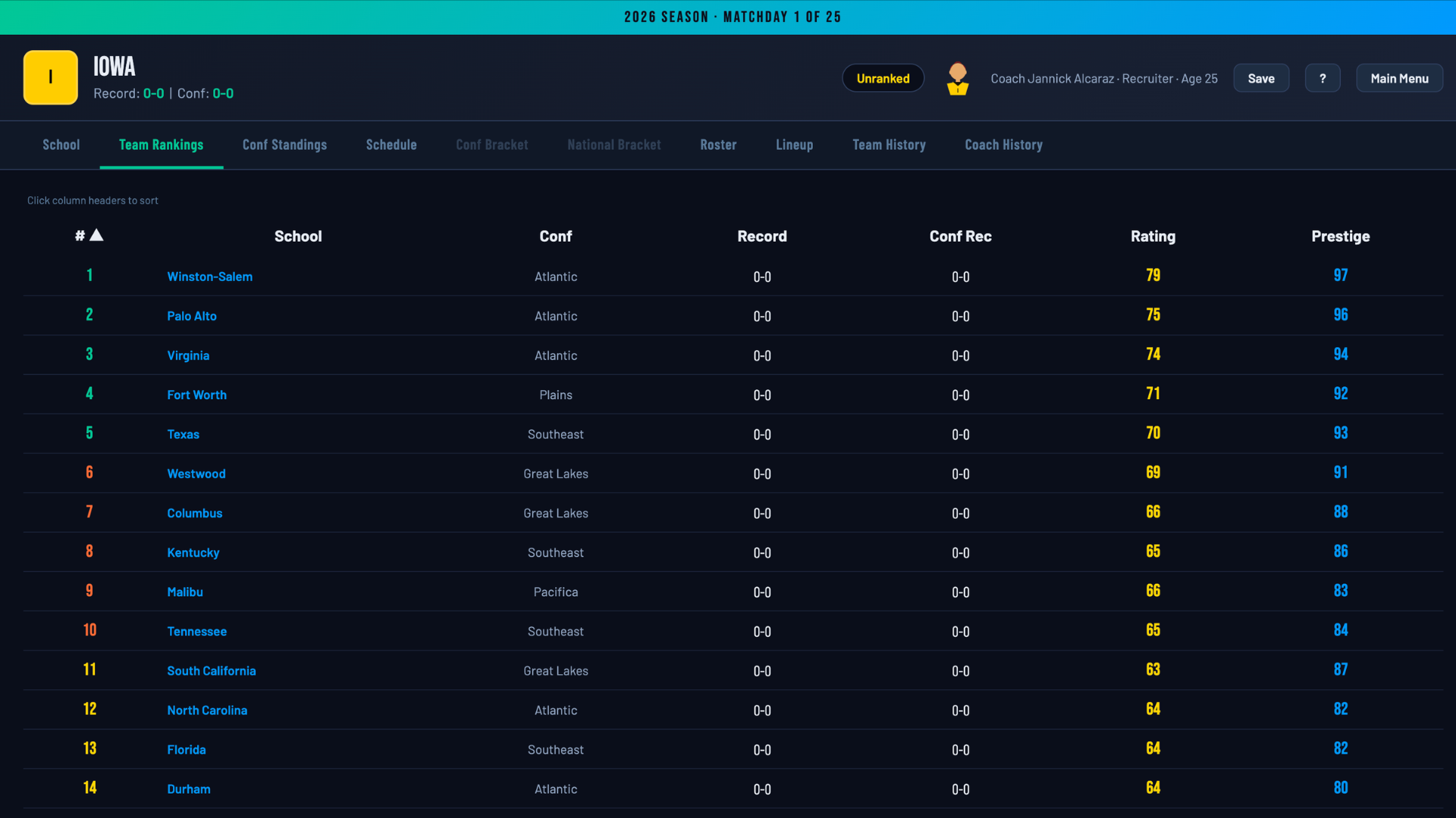 Screenshot 3 for Swing Dynasty: College Tennis