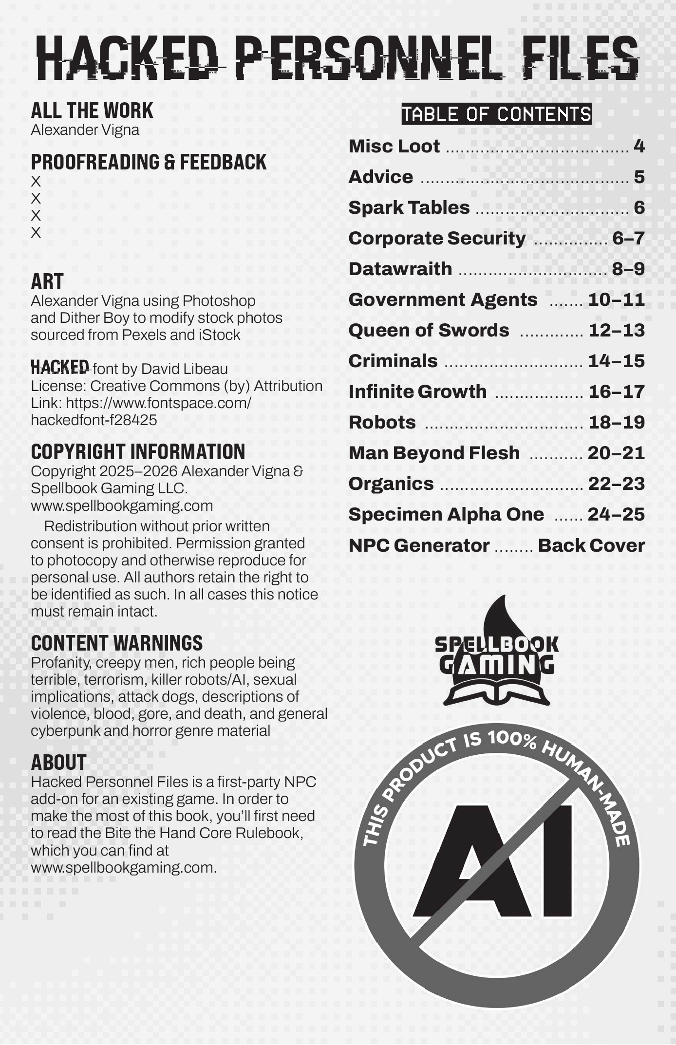 Screenshot 3 for HACKED PERSONNEL FILES (for Bite the Hand)