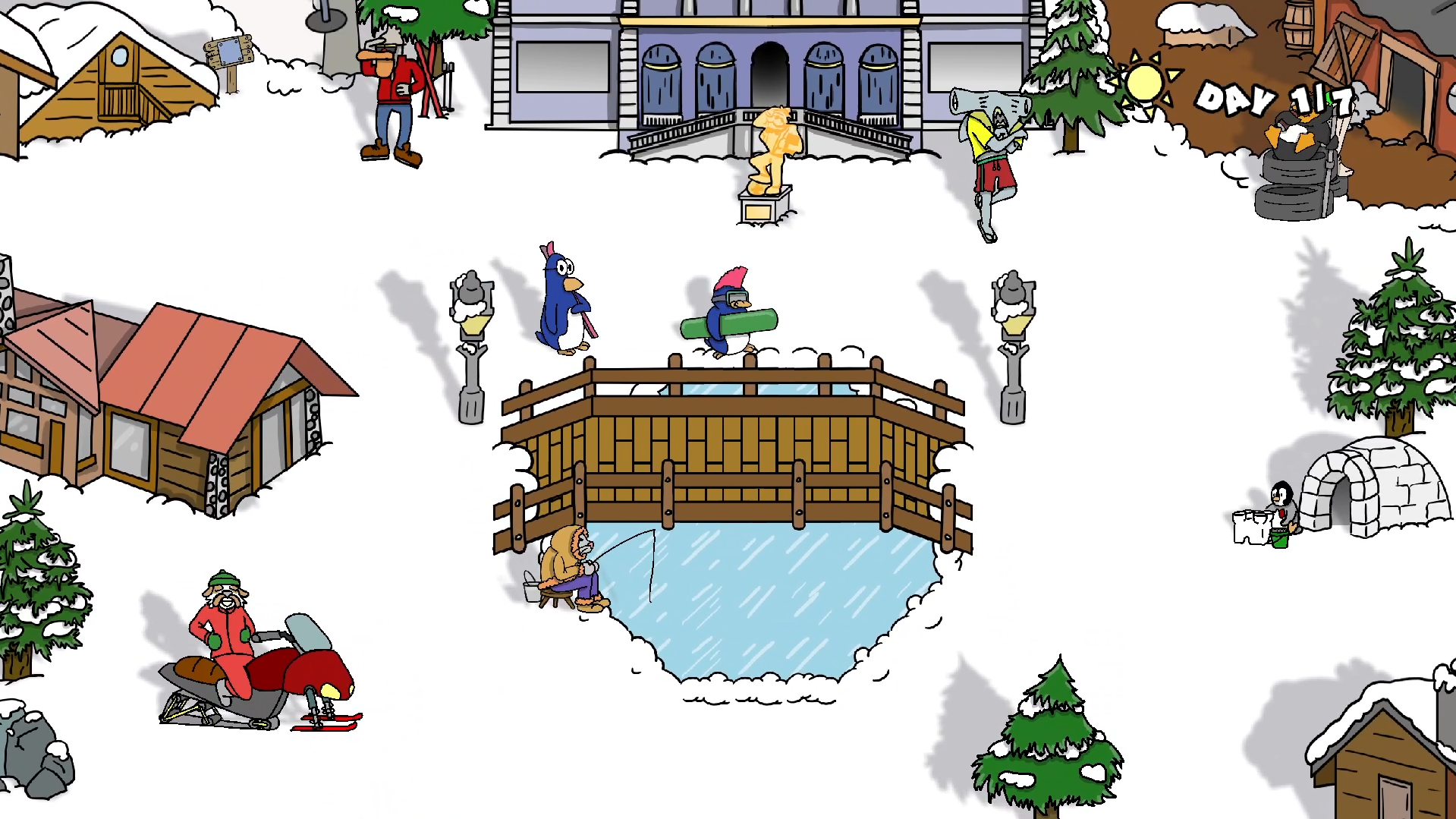 Screenshot 3 for Radical snowboarding penguins demo