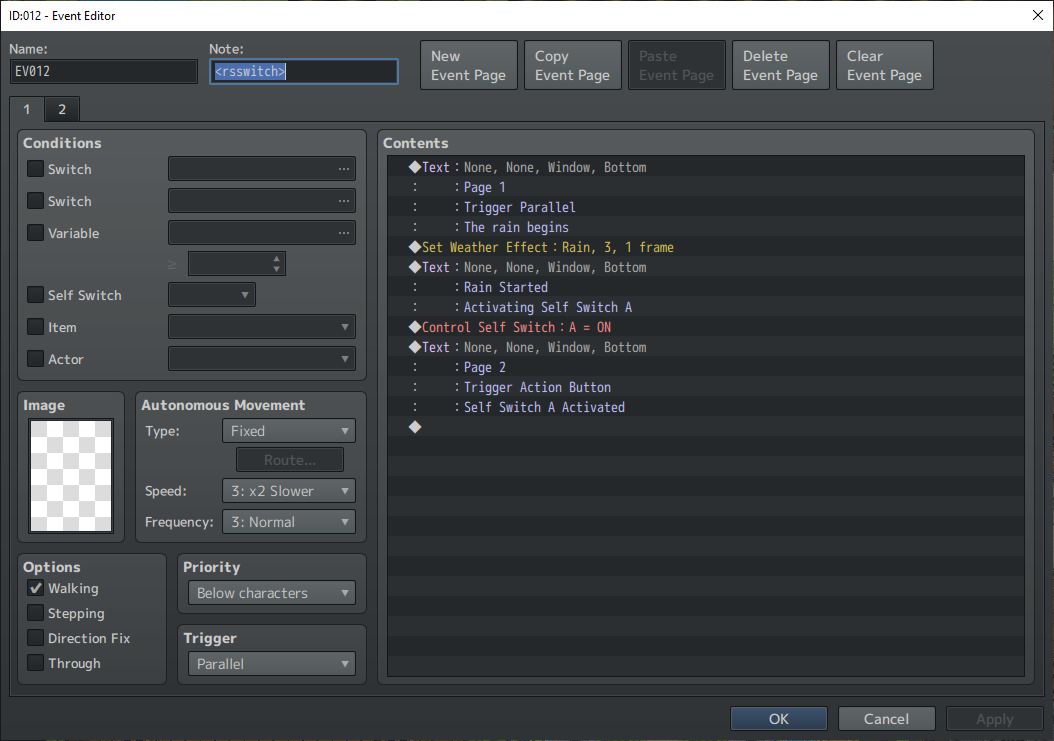 Kadajah's Auto Self-Switch Reset for RPG Maker MZ by Kadajah