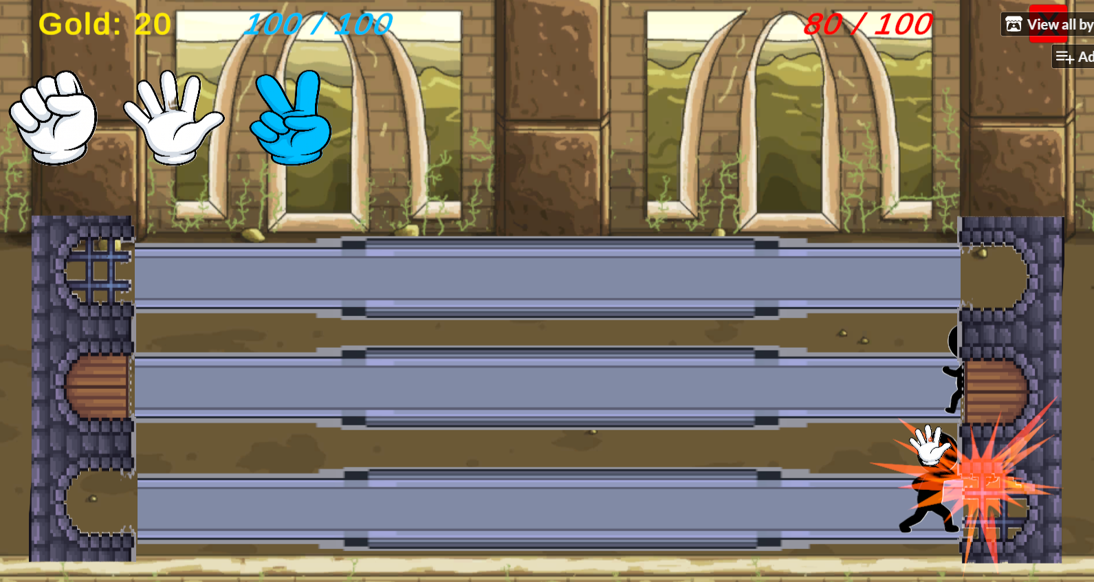 Screenshot 3 for Stickman Rock Paper Scissors