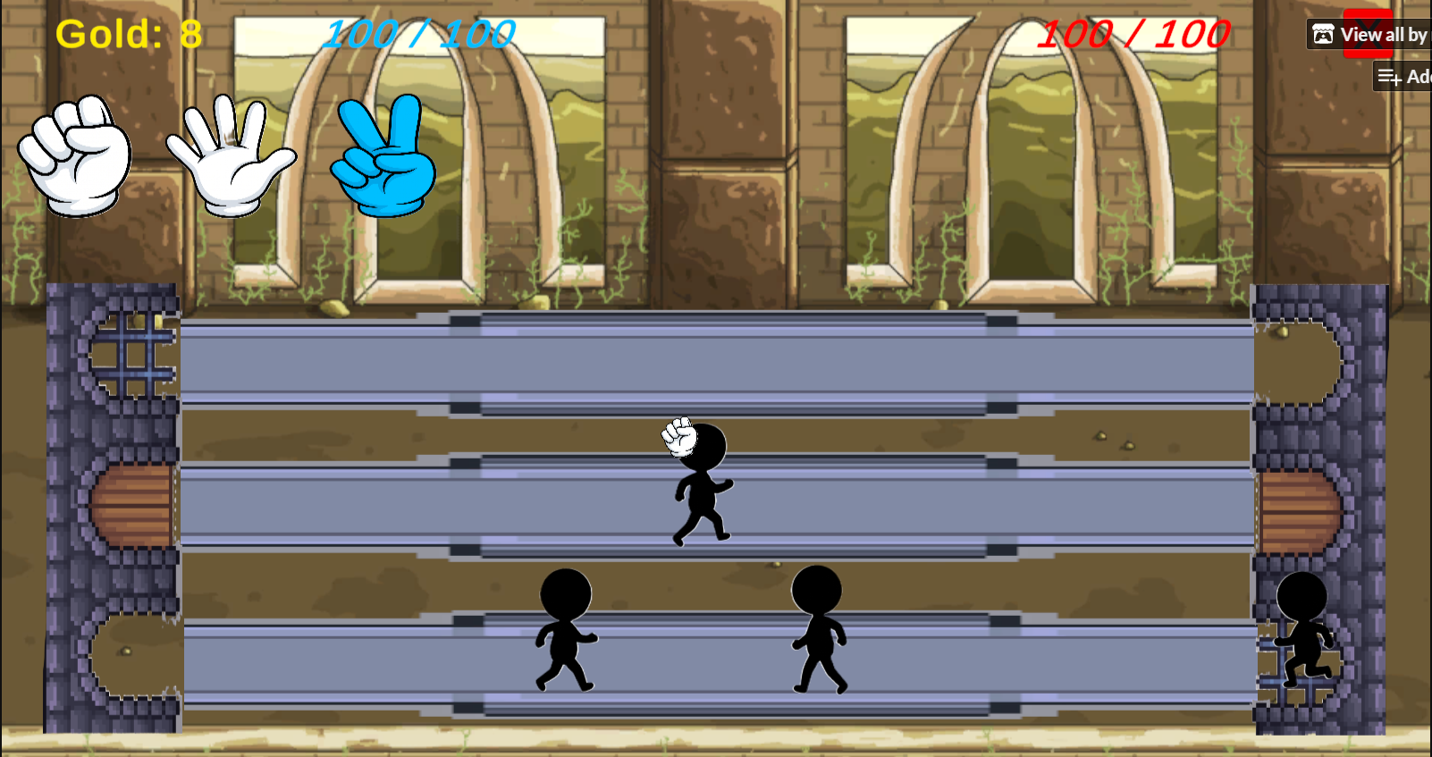 Screenshot 2 for Stickman Rock Paper Scissors