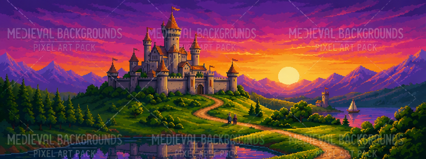 Medieval Backgrounds Pixel Art Pack by Kibyra