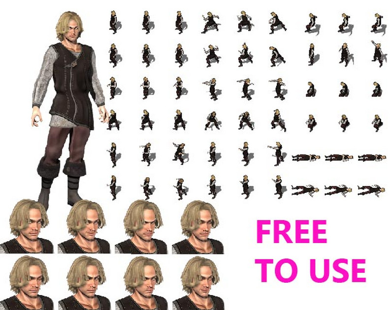 RPG Character Generator Guide & Asset Information by Satanturno