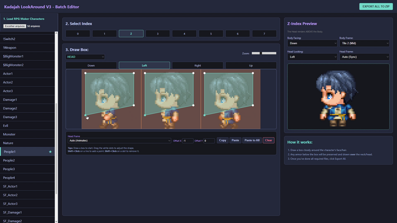 Kadajah's LookAround System for RPG Maker MZ by Kadajah