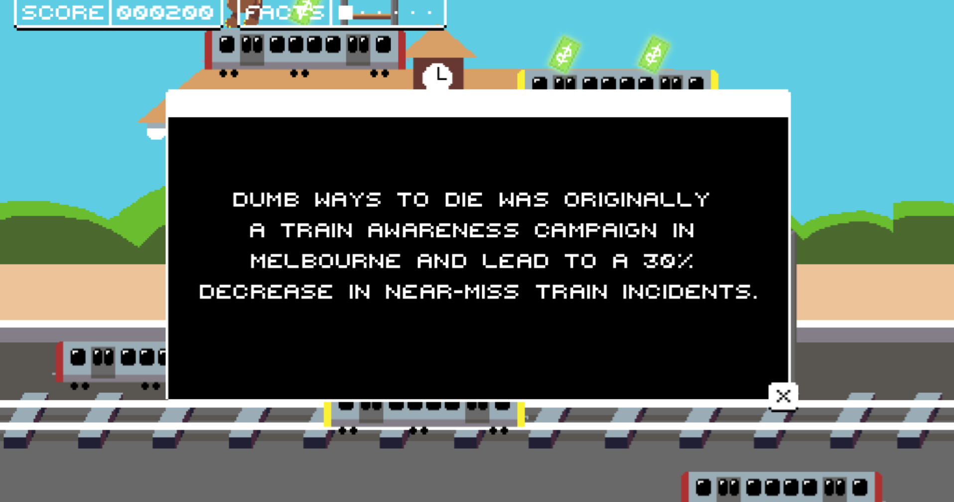 Screenshot 3 for Pixels of the Past: Dumb Ways to Die Edition.