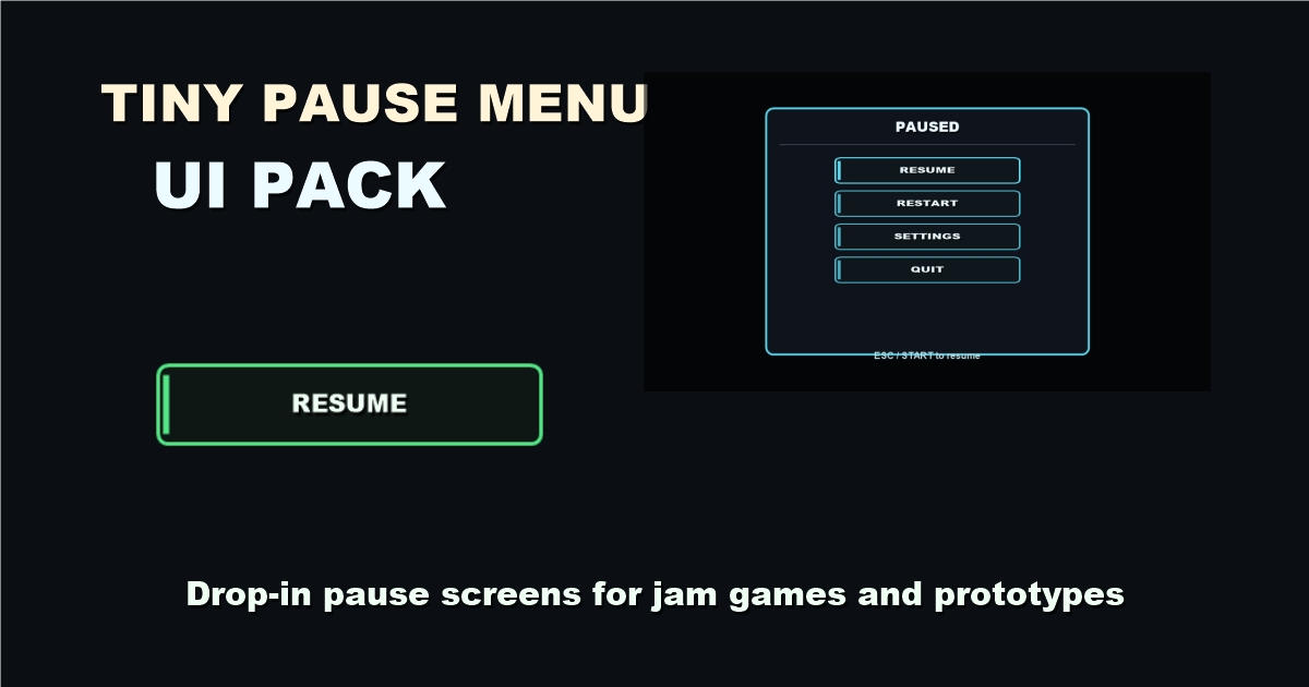 Pause Menu UI Pack – Pause, Settings & Retry Screen Assets by Template ...