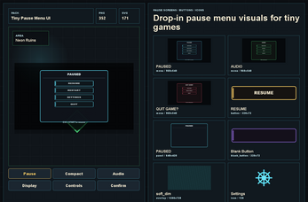 Pause Menu Box Pause Menu UI Pack โ Pause, Settings & Retry Screen Assets by Template ...