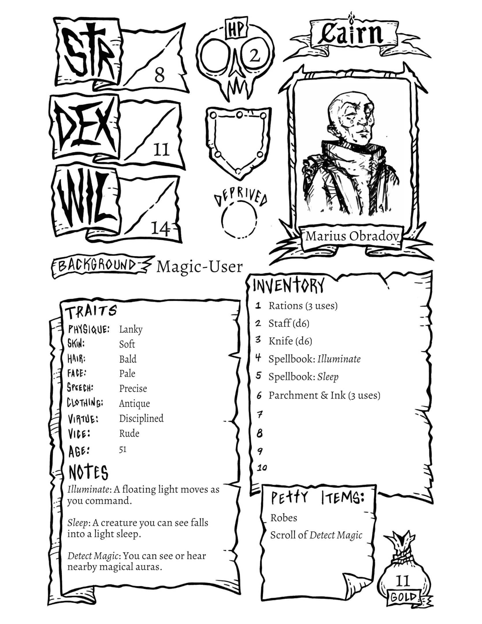 Screenshot 5 for Cairn: Barebones Edition Pregens