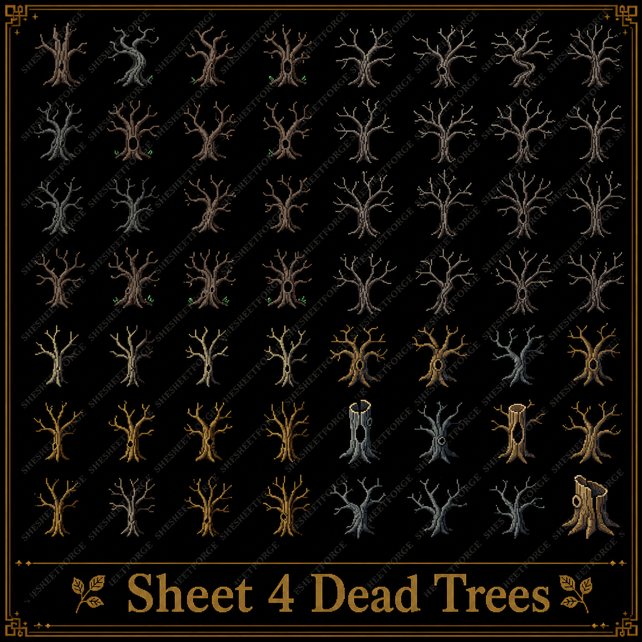 Undertale Pixel Tree Ultimate Pixel Tree Pack – 384 Unique Trees by Sheet Forge Studio