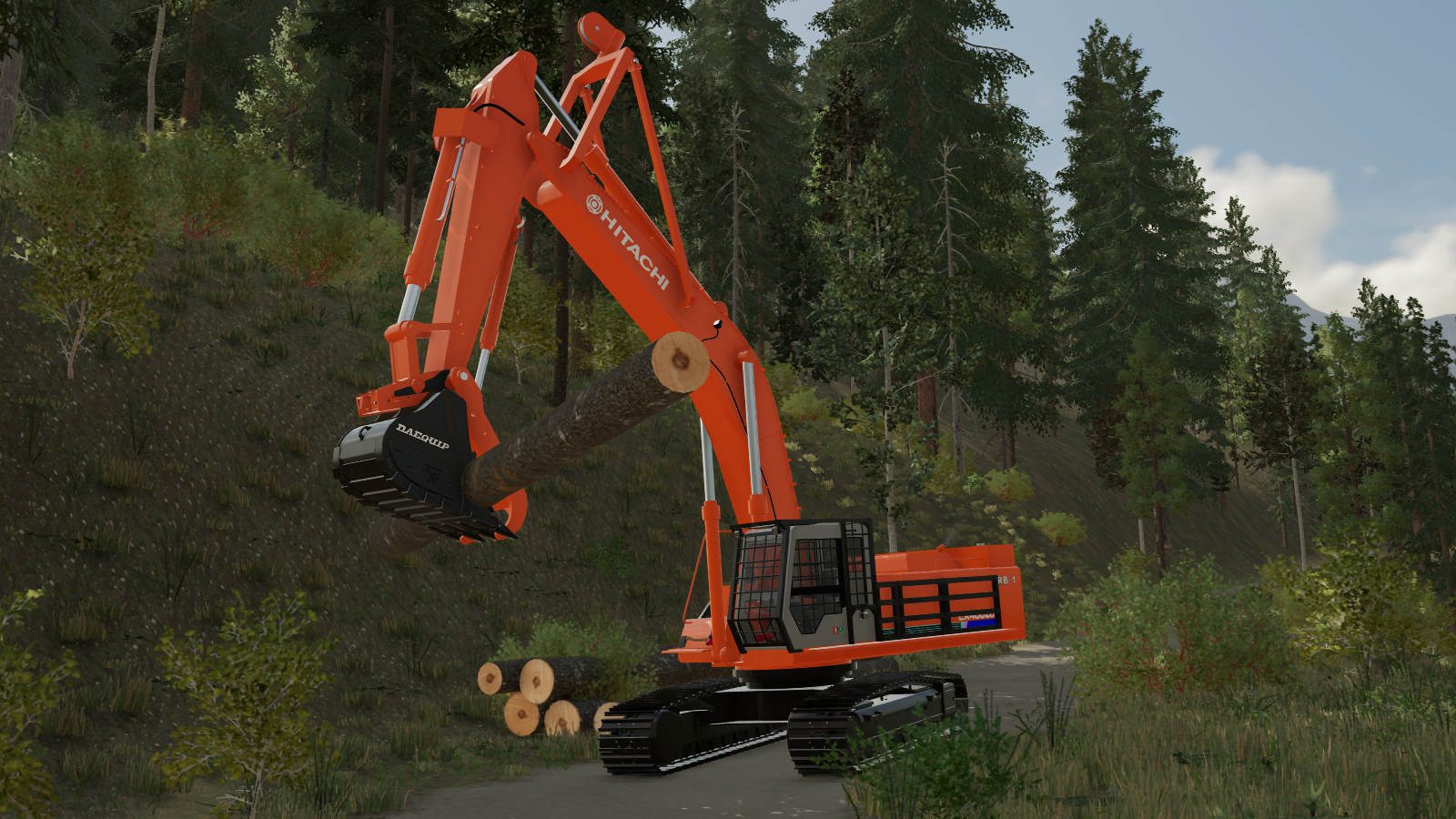 Screenshot 4 for FS22 Hitachi EX400LC Backspar Hoe
