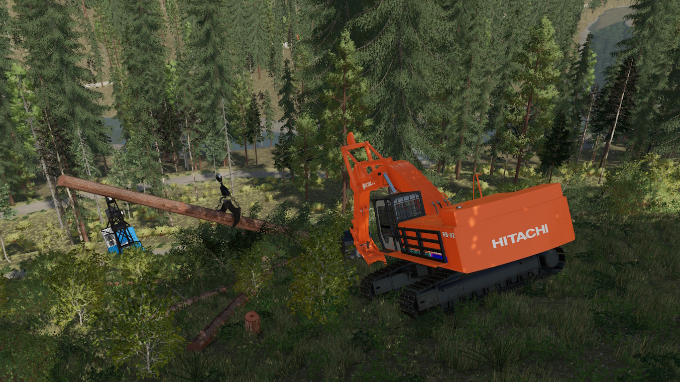 Screenshot 3 for FS22 Hitachi EX400LC Backspar Hoe