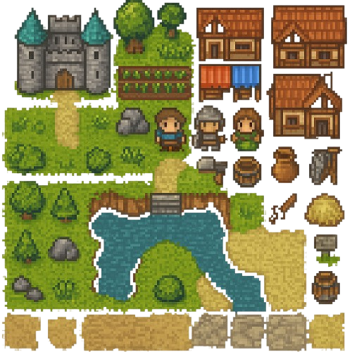 Medieval Pixel RPG Asset Pack by heartz999