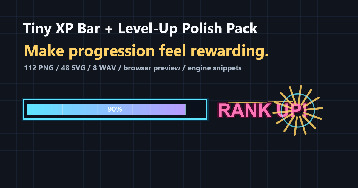 XP & Level-Up Feedback Pack – Progress Bars, Rewards & Upgrade UI by ...