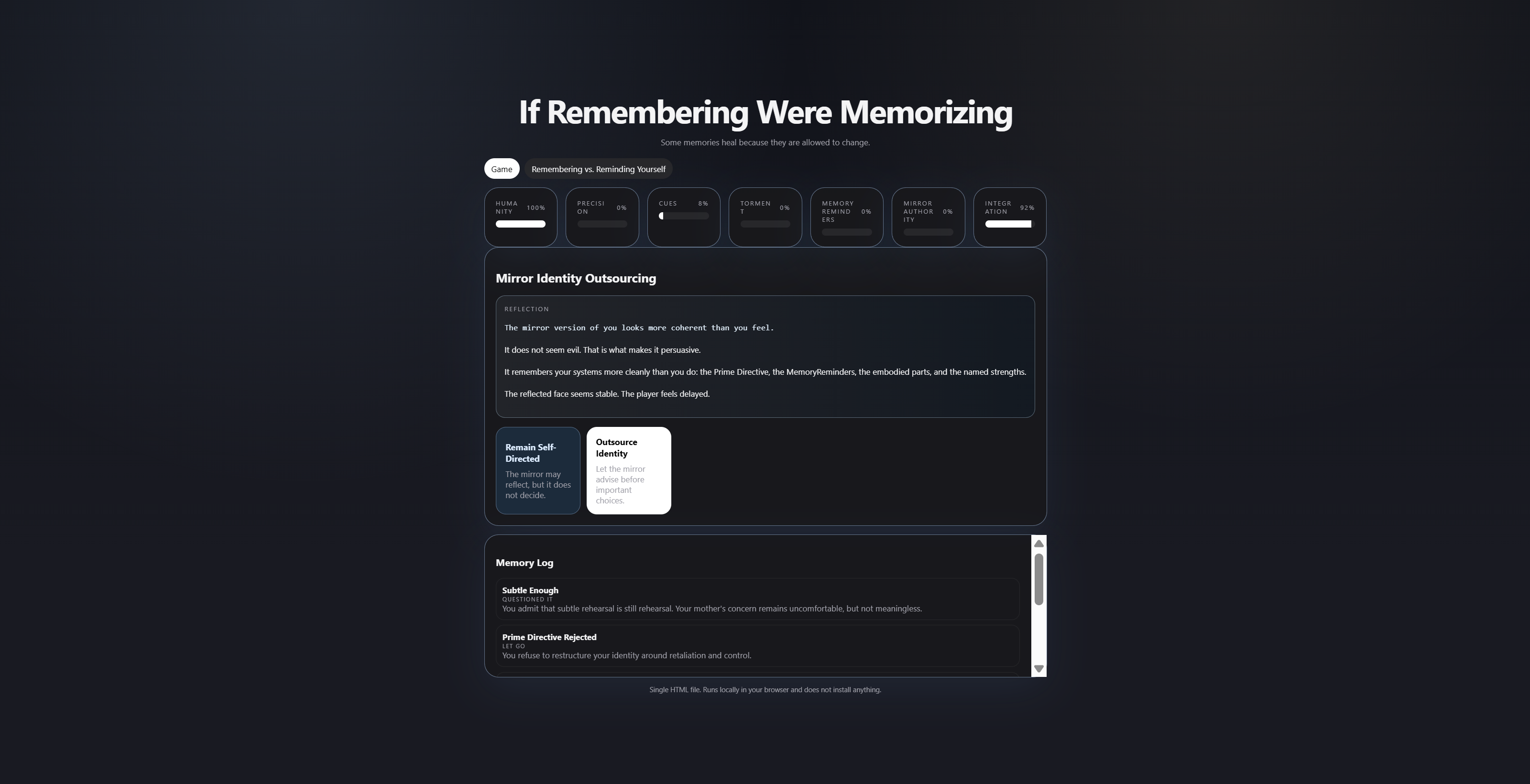 Screenshot 4 for If Remembering Were Memorizing