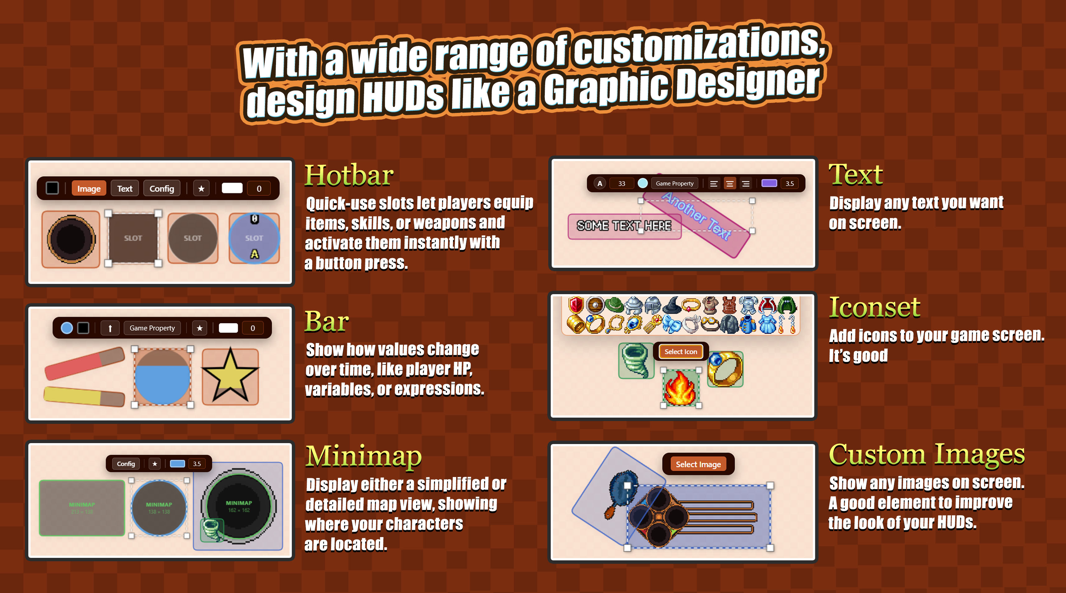 Hendrix HUD Designer - RPG Maker MZ Plugin by Sang Hendrix