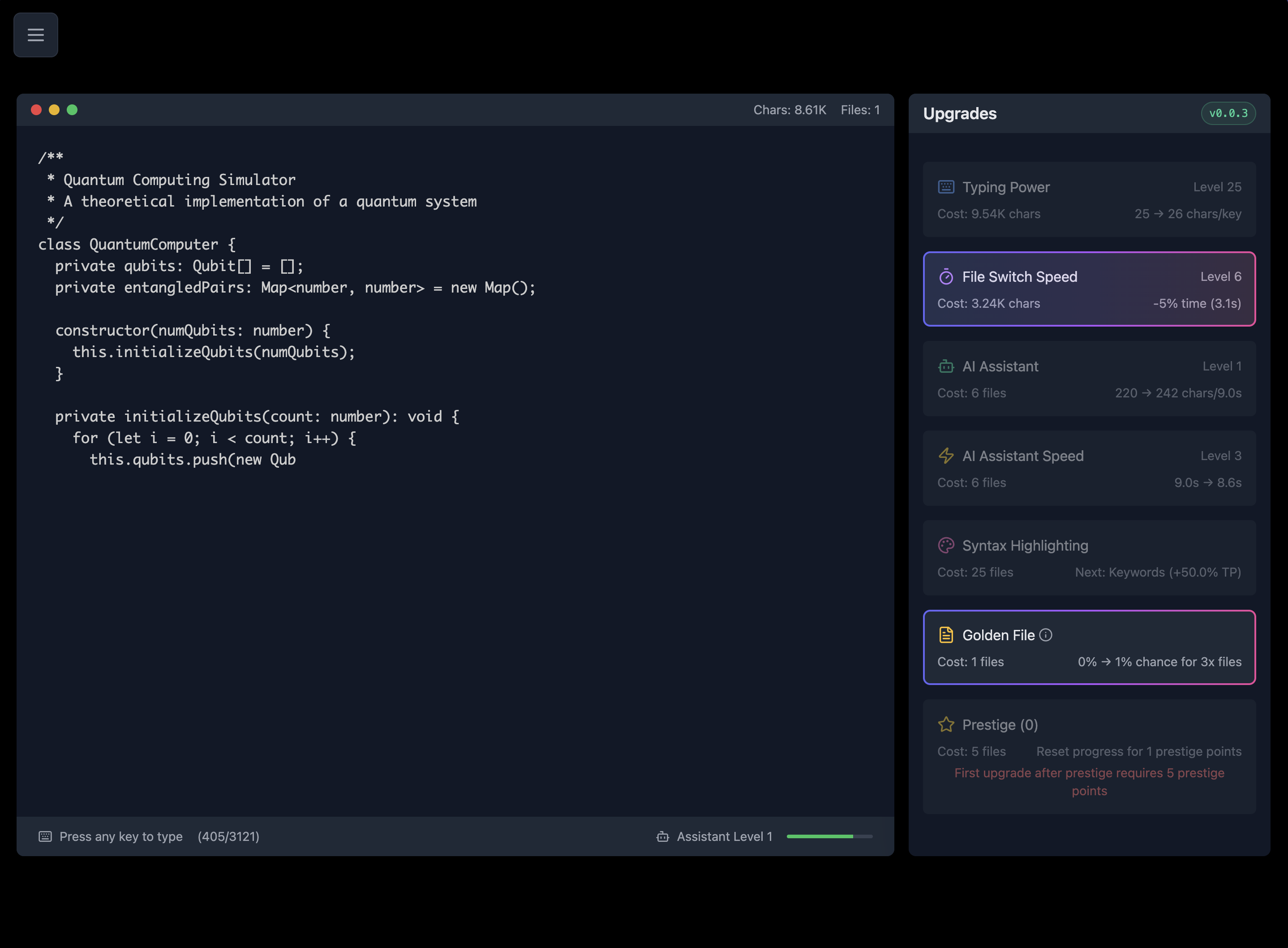 Screenshot 2 for Yet Another Incremental Game But This Time About Coding