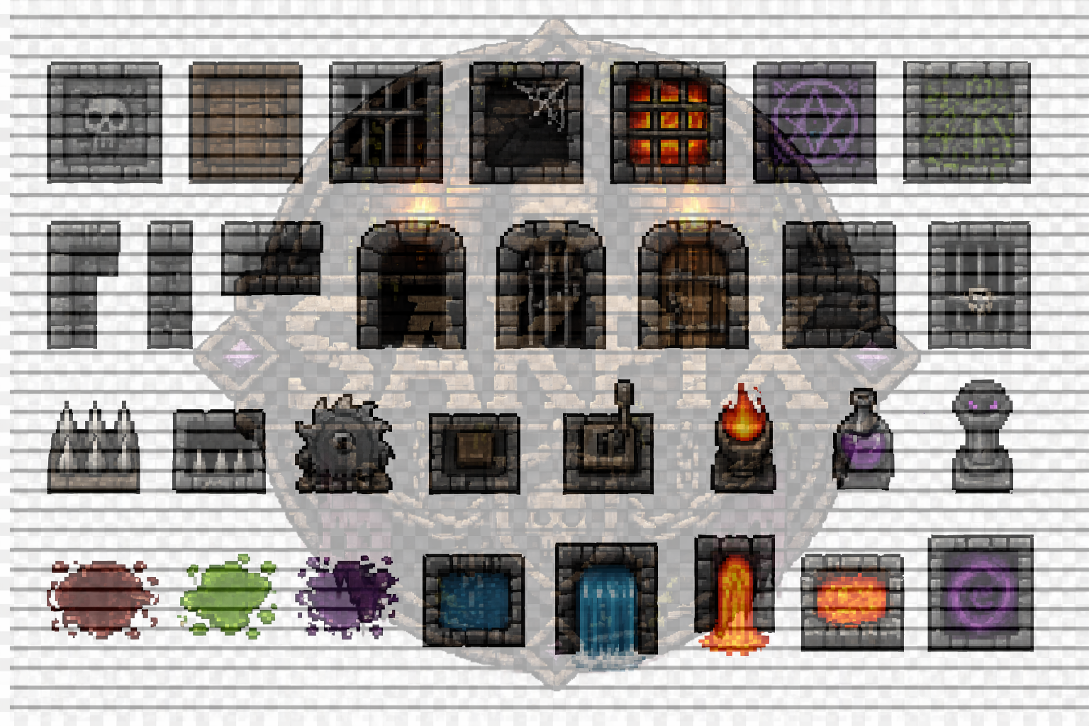 Dungeon Asset Pack – Pixel Art by SakPix